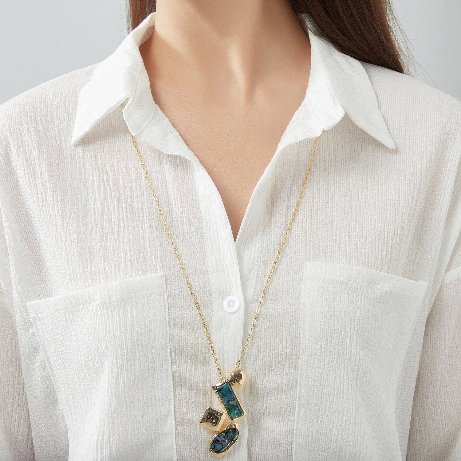 BELLE MISS - Wholesale Y-Neck/Lariat Necklace - Chorouk necklace in stainless steel3