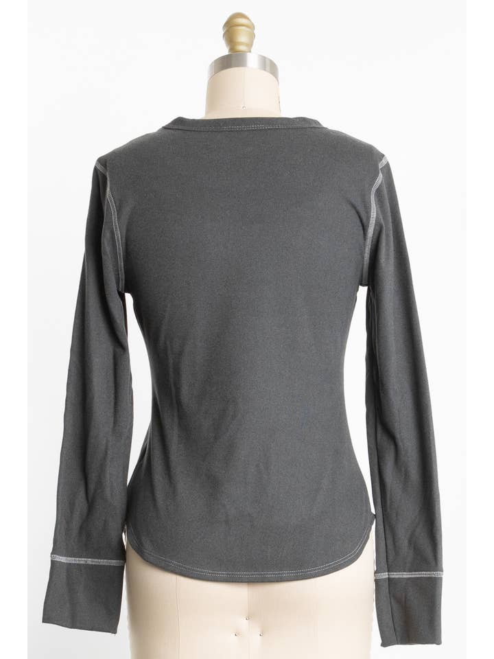 Final Touch - Wholesale Knit Top - Women's - Brushed Ribbed Fitted Long Sleeve Top - NT312801