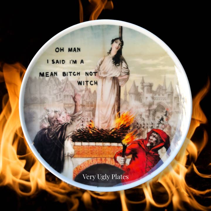 not a witch wall plate for wholesale by Very Ugly Plates