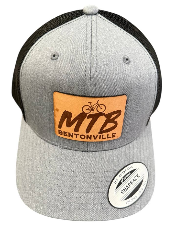 MTB votre ville nom d'état casquette à patch en cuir magasin de vélos pour la vente par Happy State Co