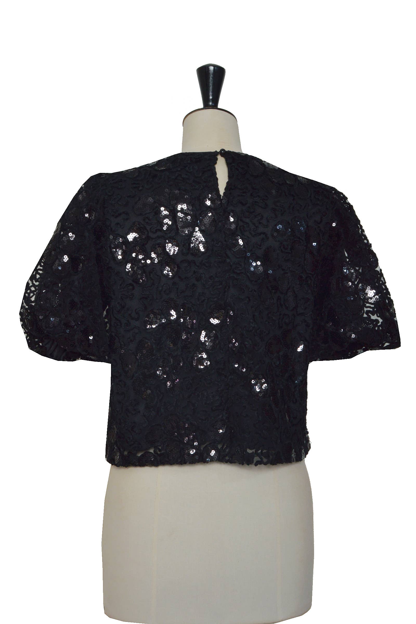 ELLI WHITE – Engroshandel Bluse - Dame – Top med præget mønster og pailletter7