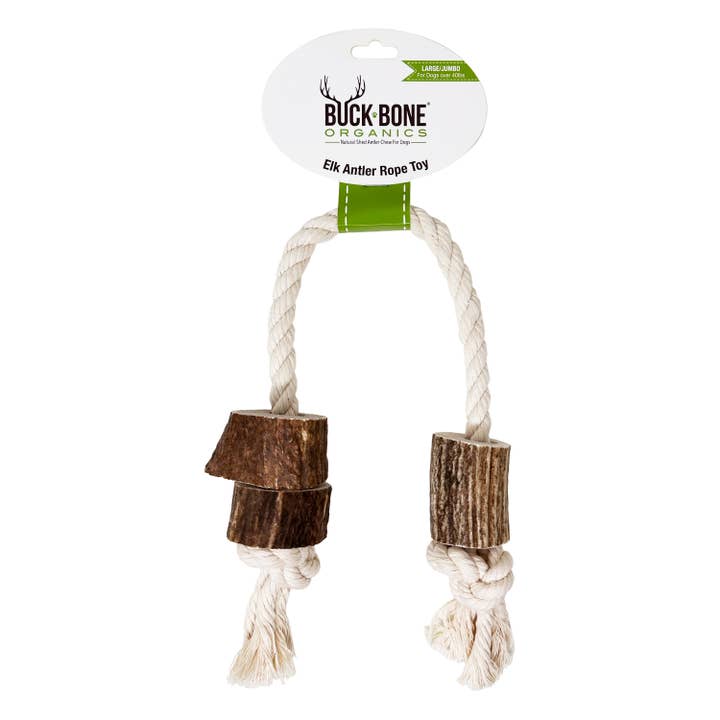 Jouet à mâcher en bois de bois d'élan Grand pour la vente par Buck Bone Organics