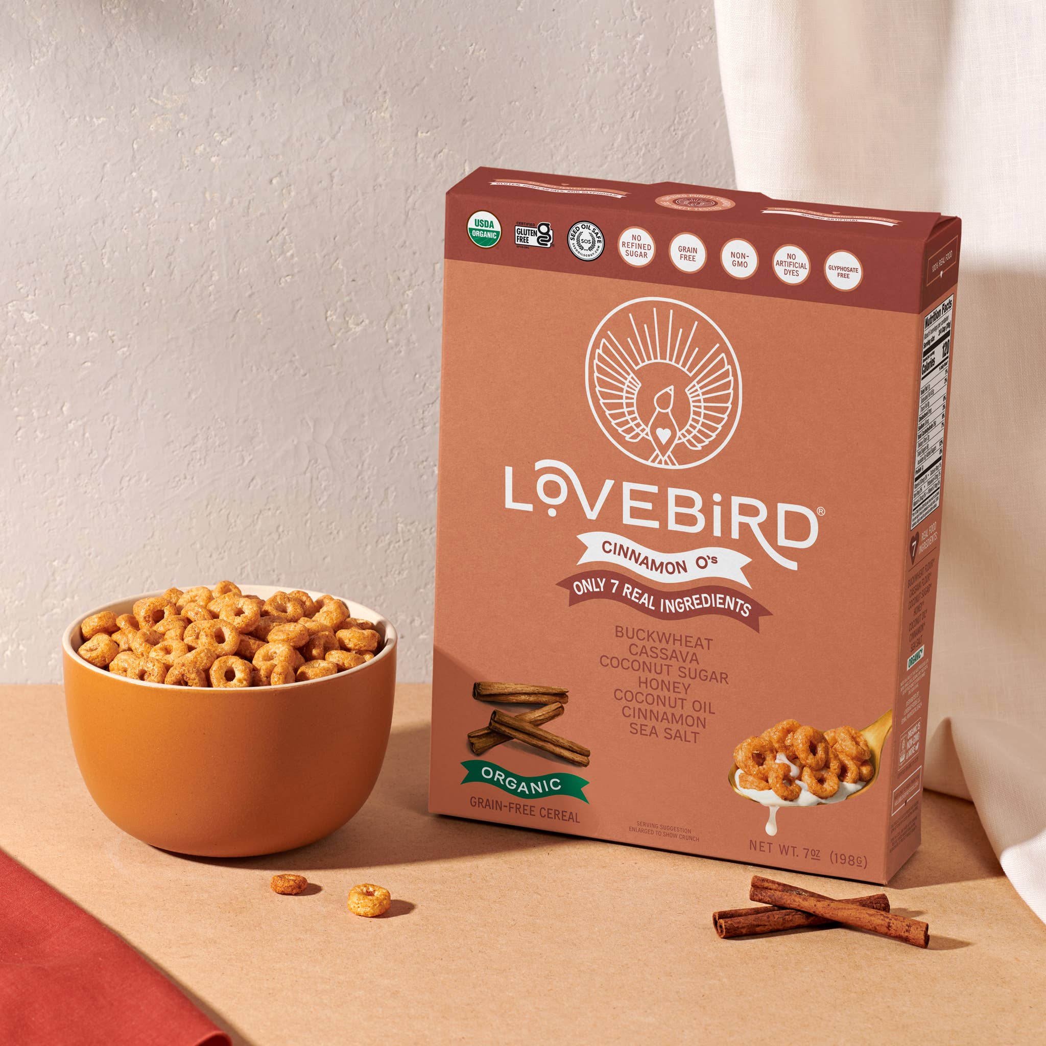 Lovebird Cereal - Wholesale Breakfast Cereal - Lovebird Cereal Cinnamon1