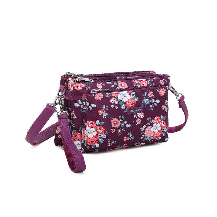 Strathurie – wholesale Crossbody bag – Women's – Strathurie Floral Crossbody Purse Bag White3