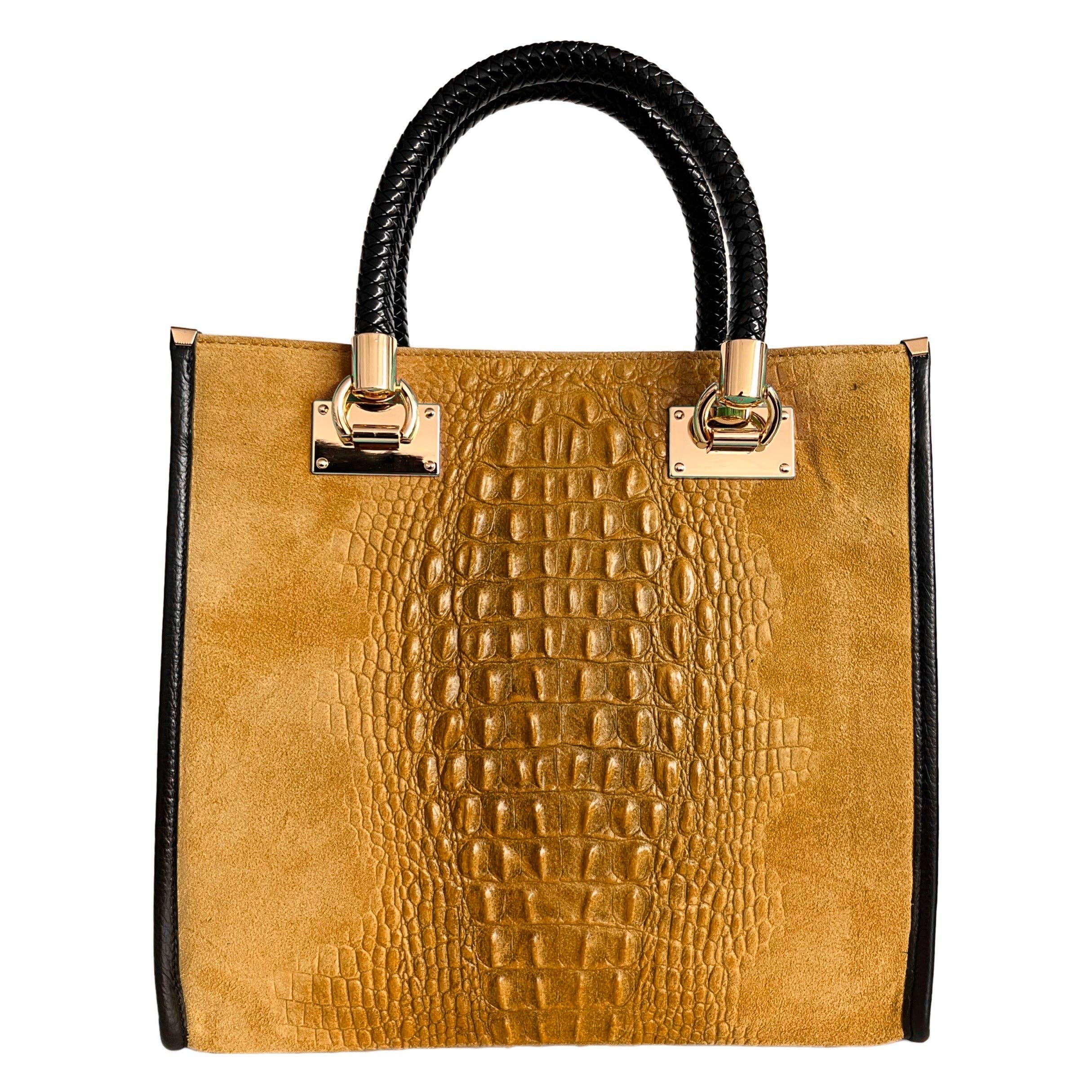 MODARNO - Wholesale Shoulder Bag - Women's - Modarno Women's shoulder bag - coconut print suede leather h26