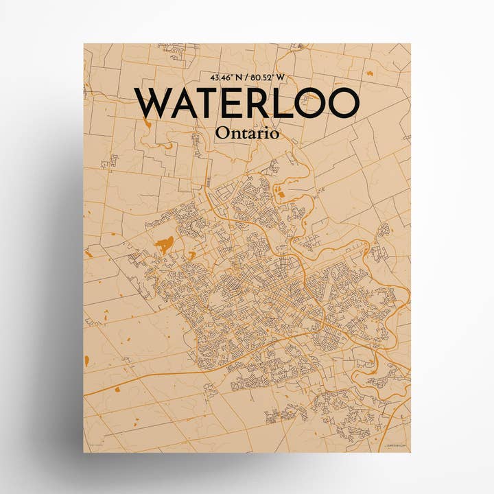 OurPoster.com - Wholesale Poster - Waterloo City Map Poster12