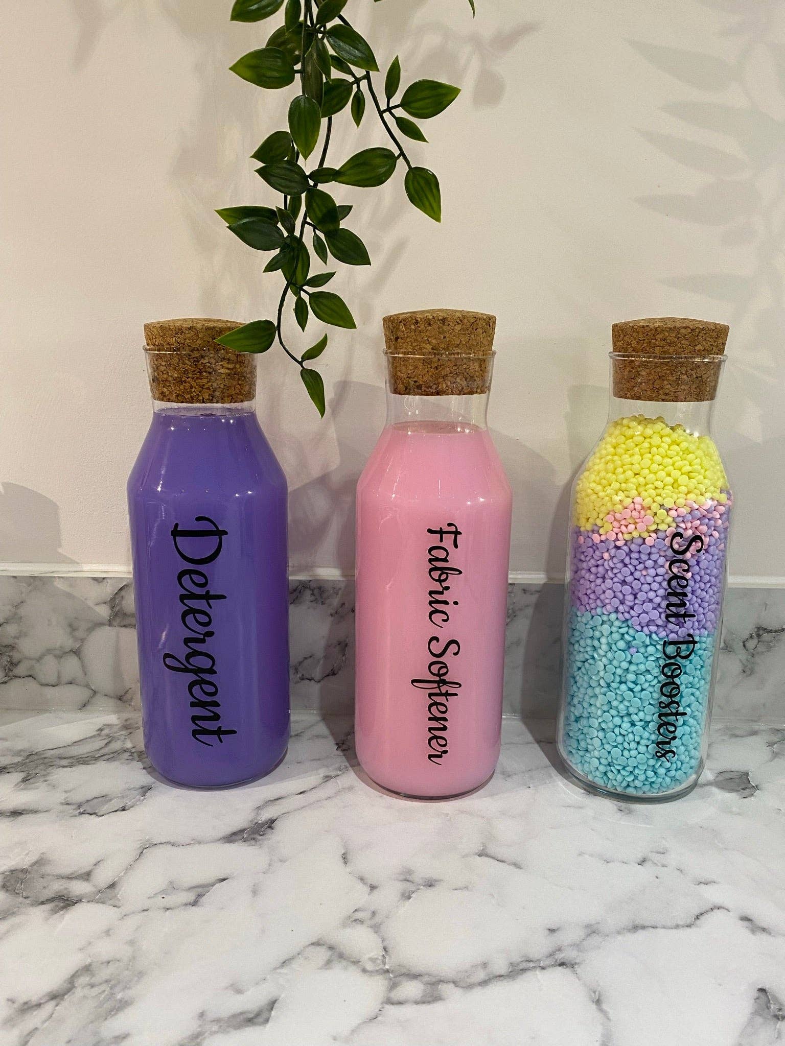 WinsterCreations™ – wholesale Jar – Personalised Custom Any Wording Clear Glass Cork Storage Laundry Jar Bottle Sticker Label For 1L Bottle (No Bottle Included)5