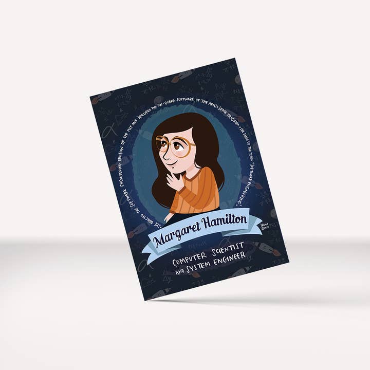 Irene Renon illustrations – Engroshandel Reversnål/knap – Kvindeingeniør, Margaret Hamilton, Ingeniør Gaver, Pin6