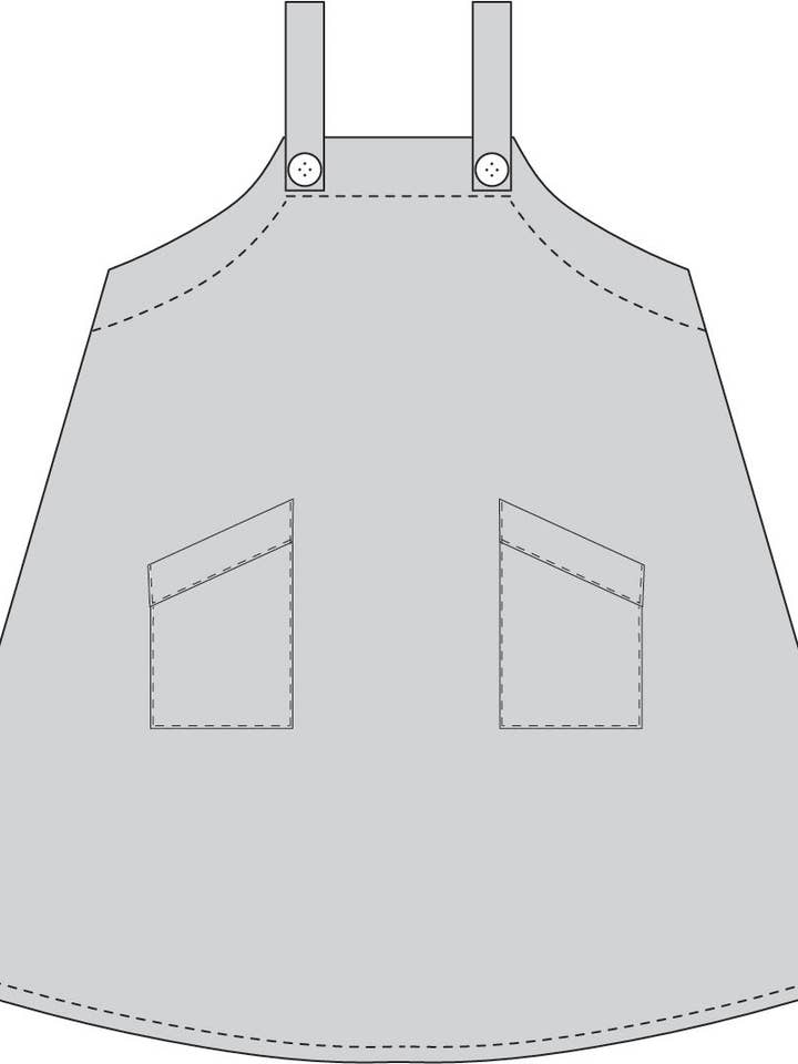 Folkwear – Engroshandel Kjole - Dame – Basics Pinafore Kjole - Symønster7