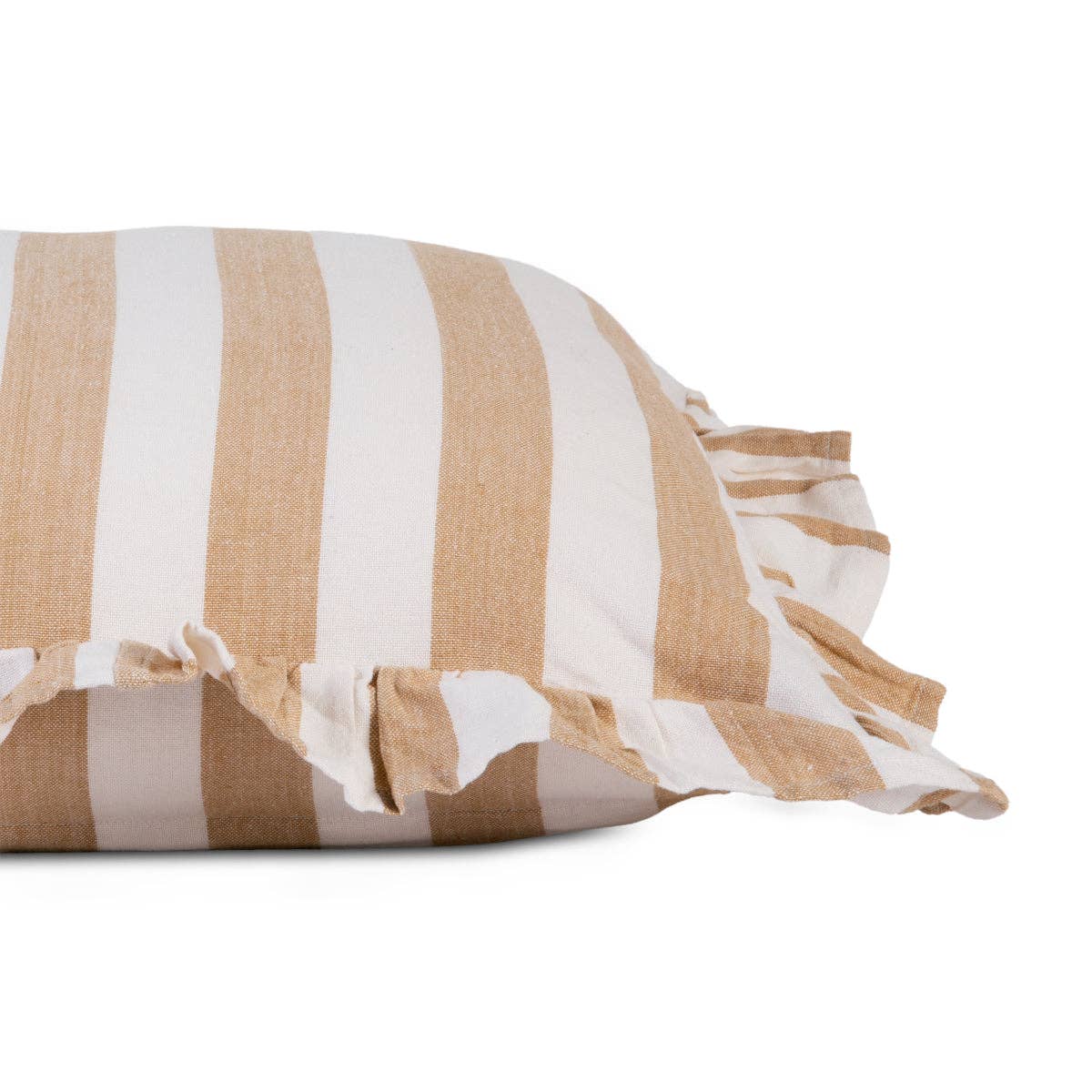 Andrea House - Wholesale Throw/Decorative Pillow - Triana square cushion with beige stripes2