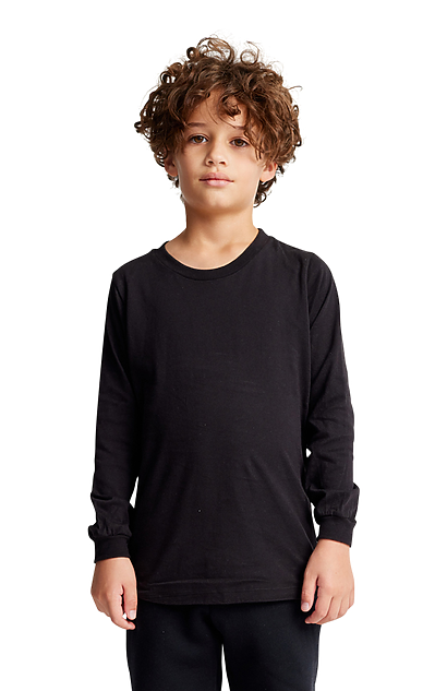 Royal Apparel - Wholesale T-Shirt - Kids - Youth Organic Long Sleeve Crew Tee1