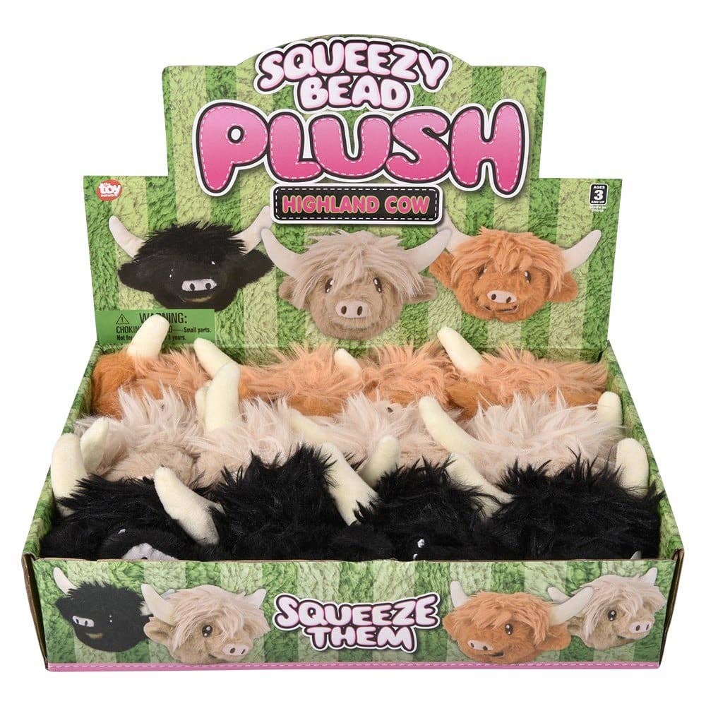 La Luna Bella - Toys - Vente Peluche – enfant et bébé - Boule en peluche Highland Cow Squeezy Bead de 3 po — LLB Toys5