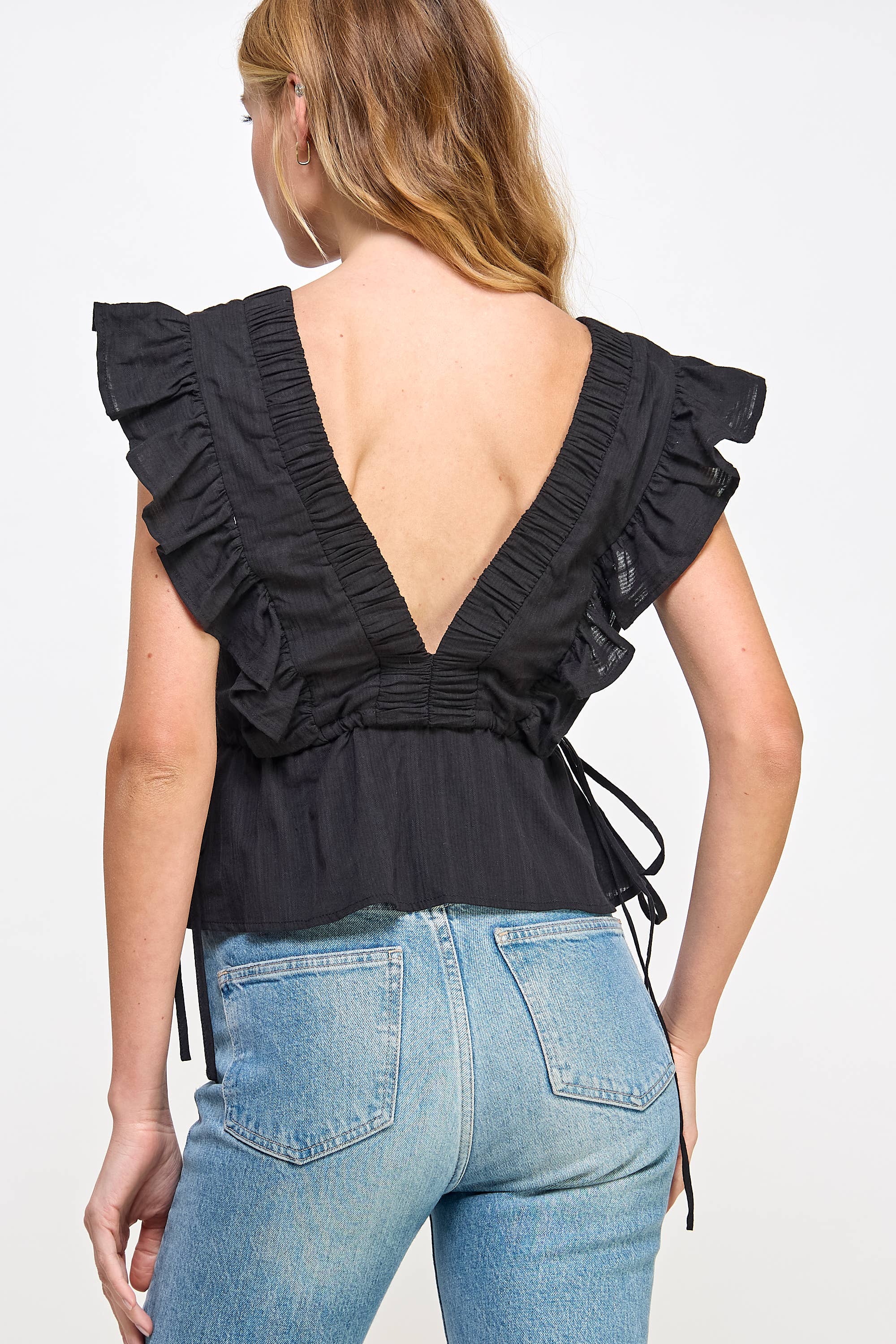 Strut & Bolt – wholesale Blouse – Women’s – Smocked Detail Ruffle Top5