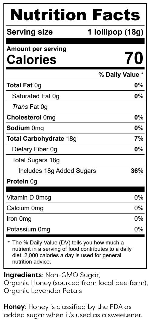 Sparko Sweets - Wholesale Lolly - Honiglavendel zuurstokje - 4,3 cm5