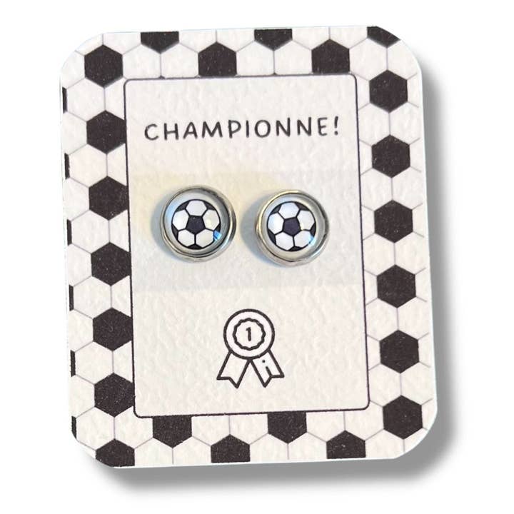 Children's Soccer Earrings for wholesale by Dans l'Air du Temps Bijoux