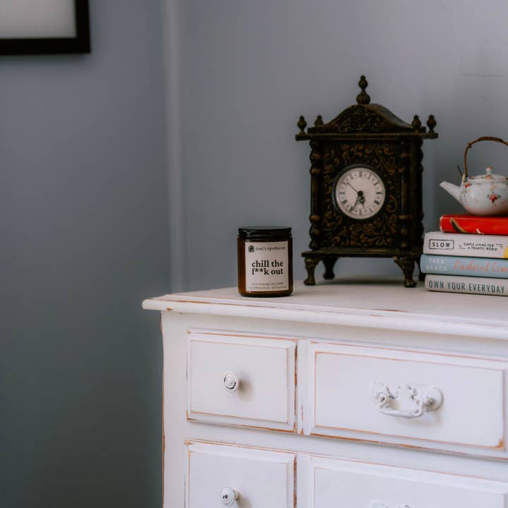 Jean's Apothecare - Wholesale Jar/Filled Candle - Chill the F**k Out Aromatherapy Candle | Clean Eco-friendly4