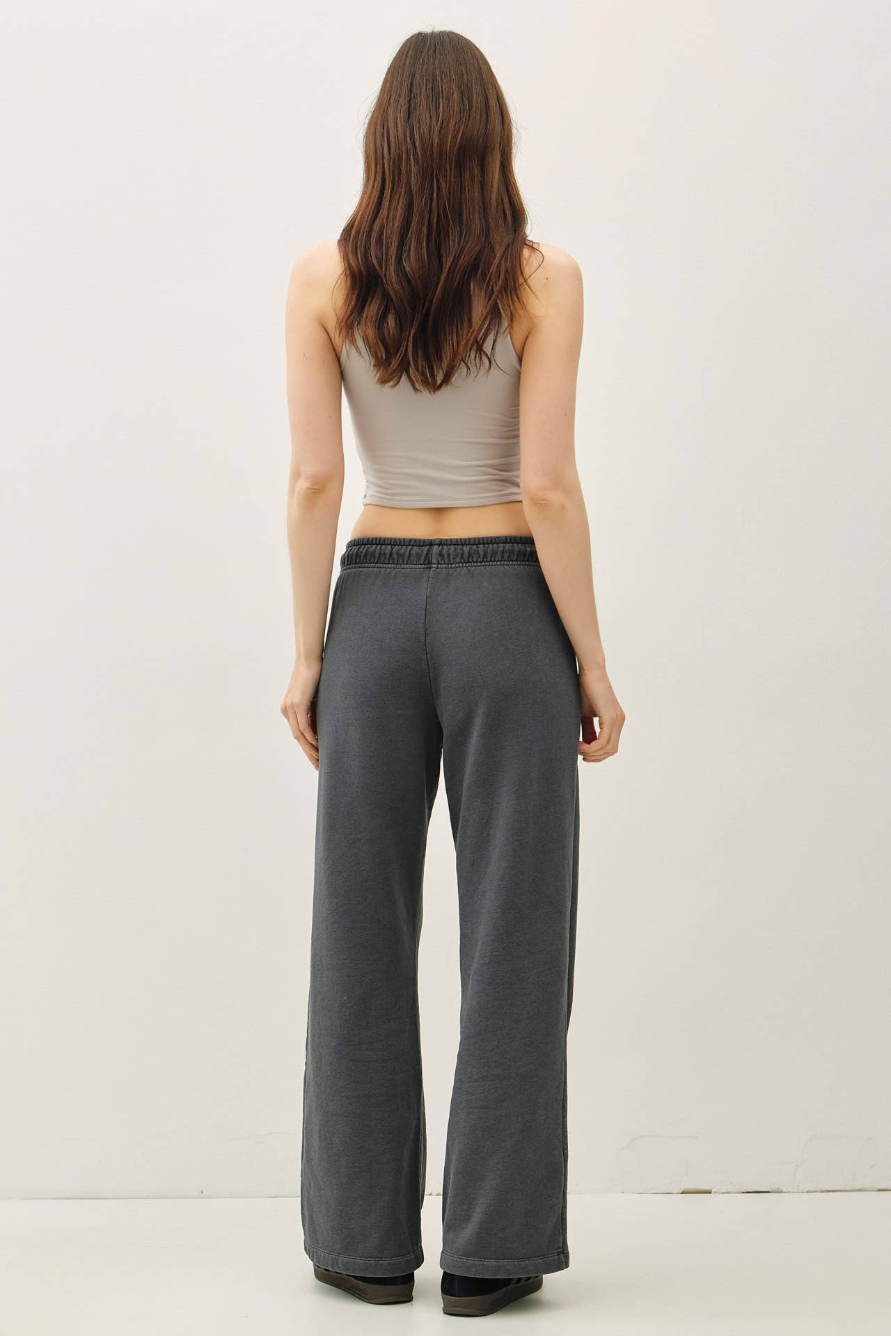 Be Cool - Wholesale Pants - Women's - ACID WASH WIDE LEG COTTON FLEECE PANTS 3