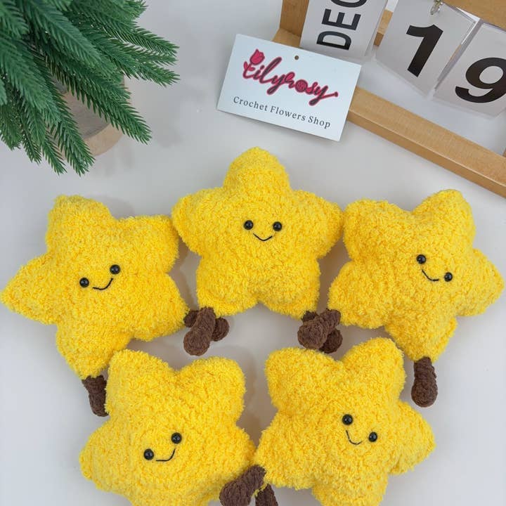 Lilyrosy(Duty free) - Vente Poupée – enfant - Peluches au crochet inspirées de Jellycat - Soleil, Nuage, Lune, Étoile14