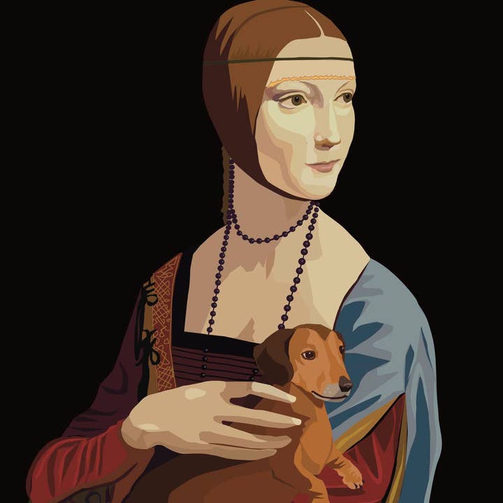 Lady with a Dachshund for wholesale by London Pooch