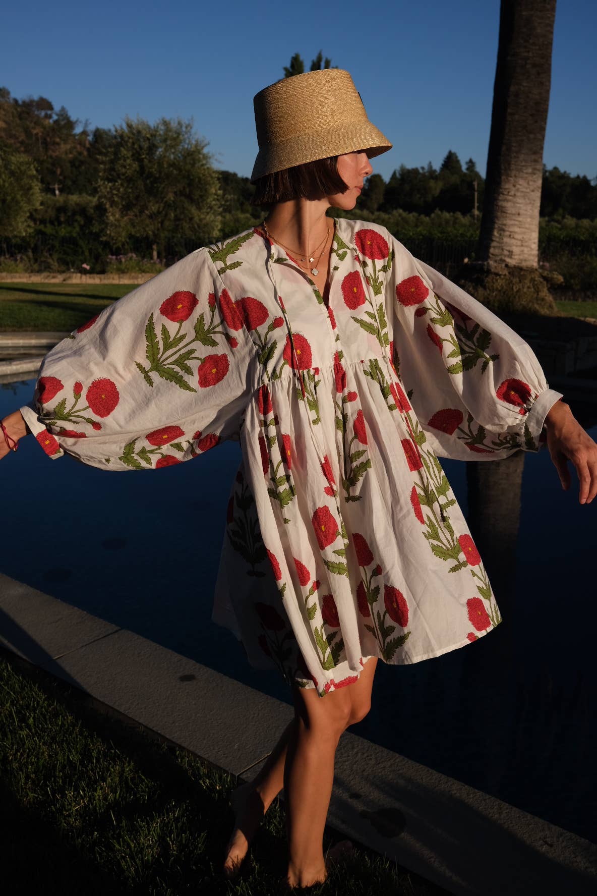 Maison Marigold - Wholesale Dress - Women's - Taj Mini Dress Red Flower3