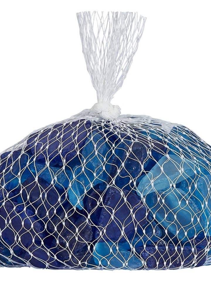 Bluish Sea Glass (approx 1 lb) for wholesale by HS Seashells