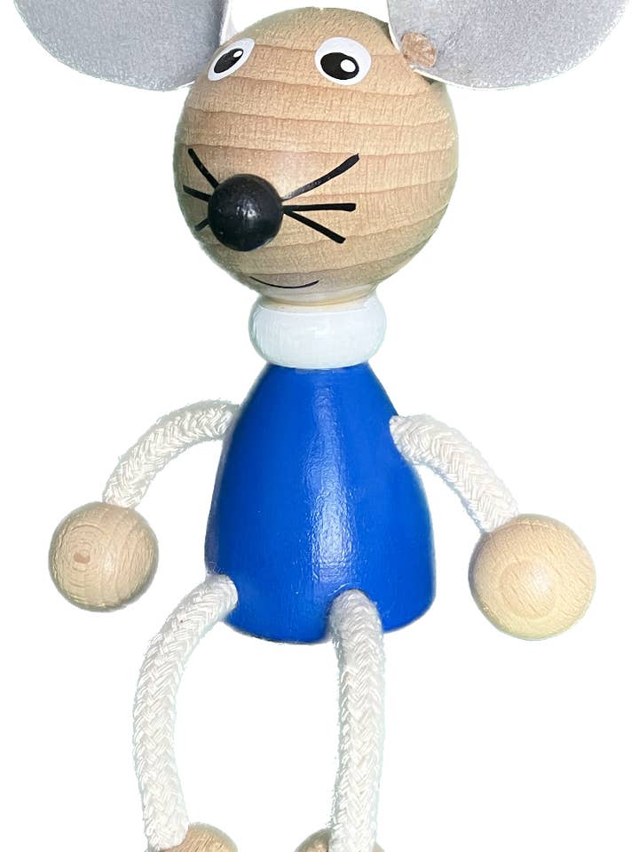 Wooden Keychain - Mouse Barex - Handcrafted for wholesale by Toywood