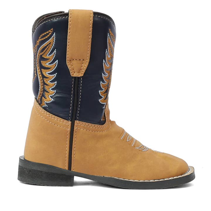 Tan TuffRider Youth Lassen Rounded Toe Western Boot for wholesale on Faire