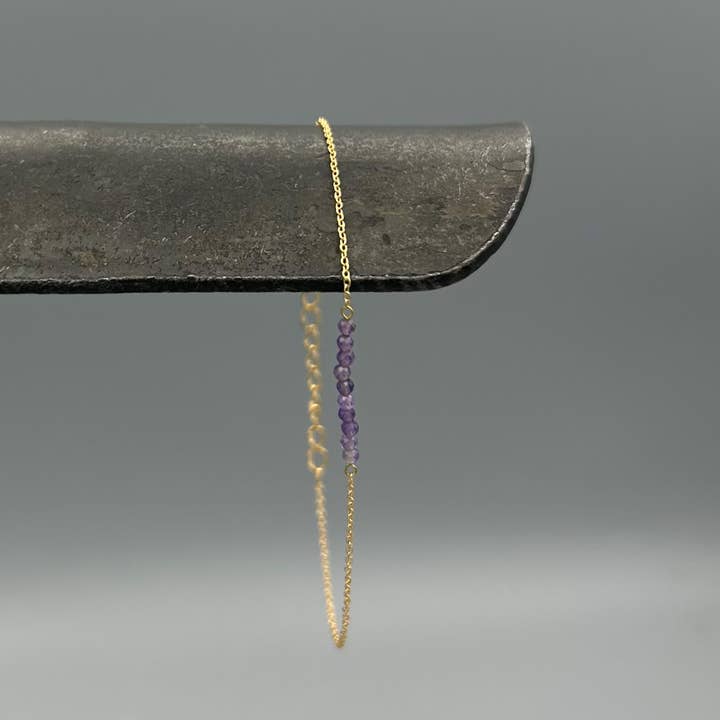 Something Silver - Wholesale Beaded Bracelet - Tiny Stone Bead Bracelet