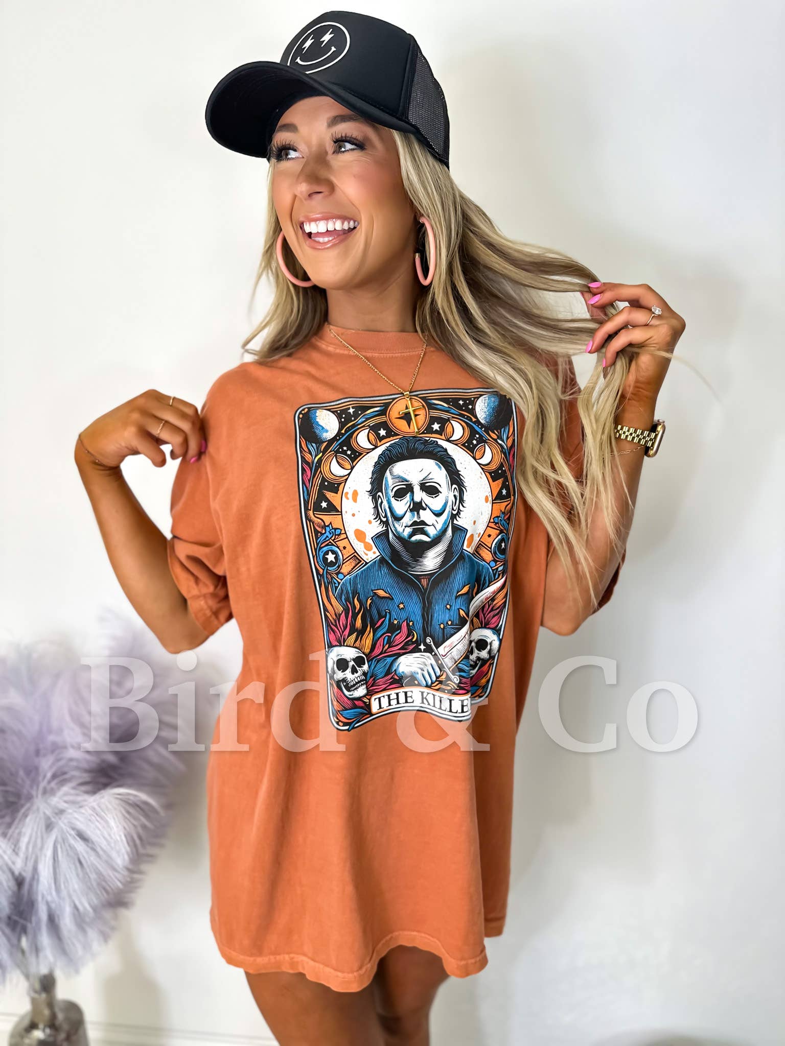 birdie - Wholesale Tunic - Women's - The Killer Tarot Card Yam Graphic Tee2