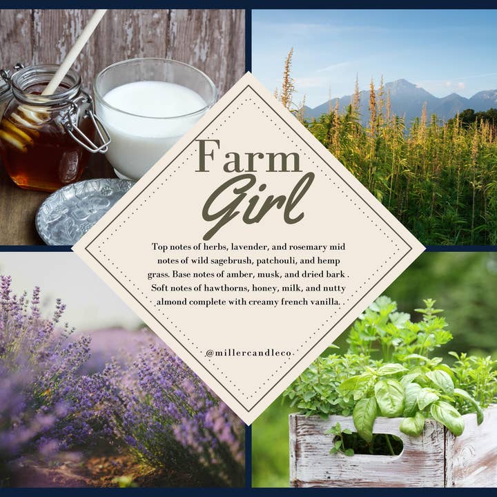 Miller Candle Co. - Wholesale Jar/Filled Candle - Farm Girl Candle