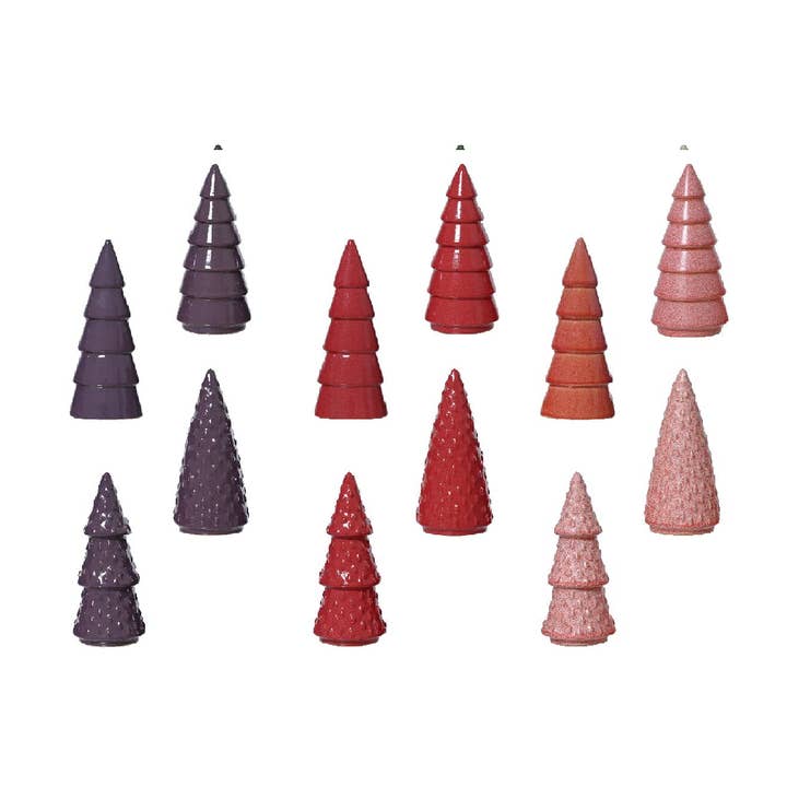 Dennenboom porselein - roze/ paars for wholesale by DRYdecorations