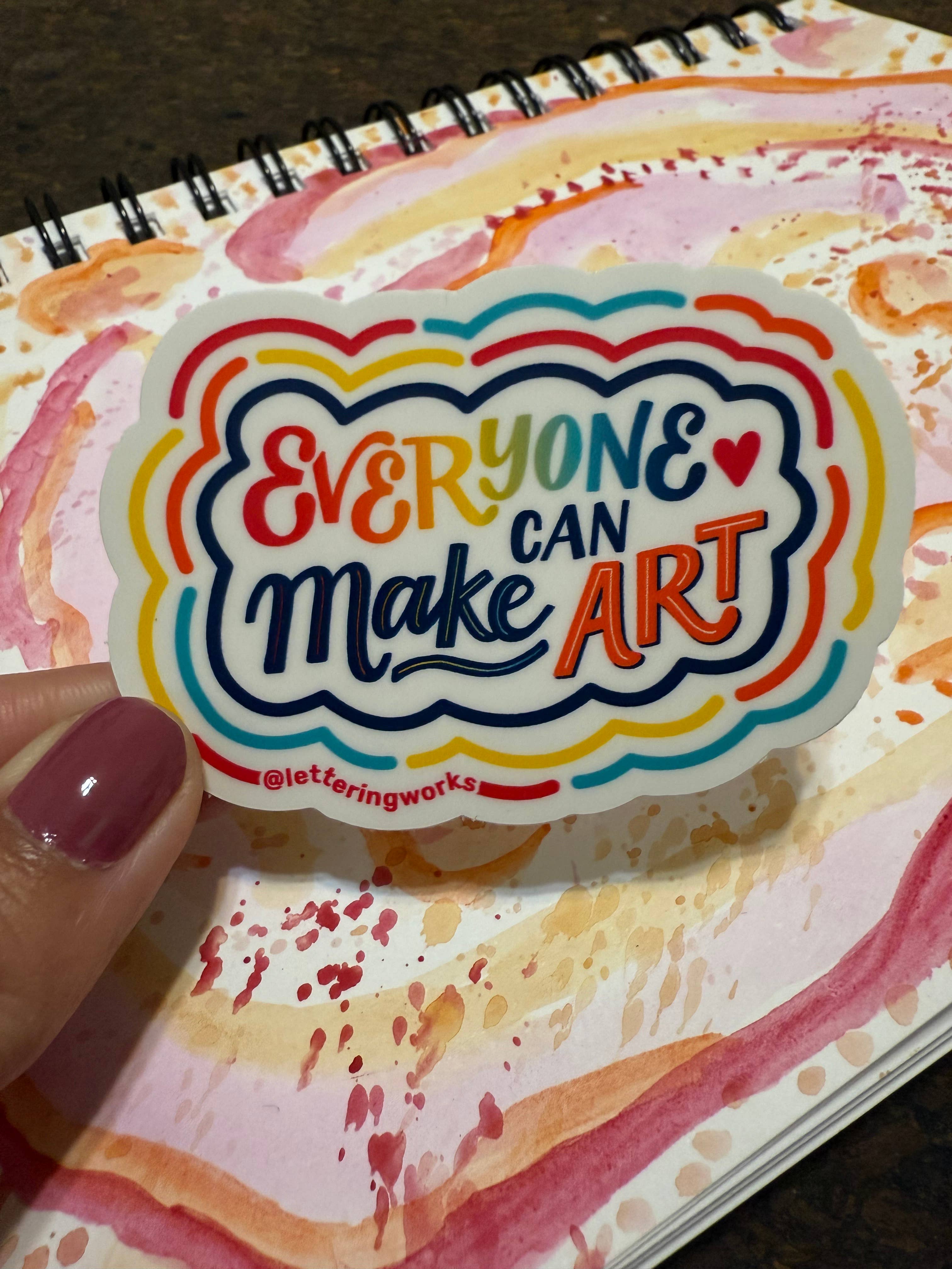 Lettering Works - Wholesale Sticker - Everyone Can Make Art Sticker1