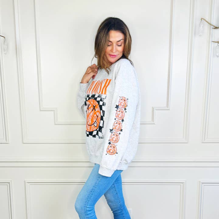 Poppy & Pine – wholesale Sweatshirt med tryck - Dam – Basket Nirvana tröja
