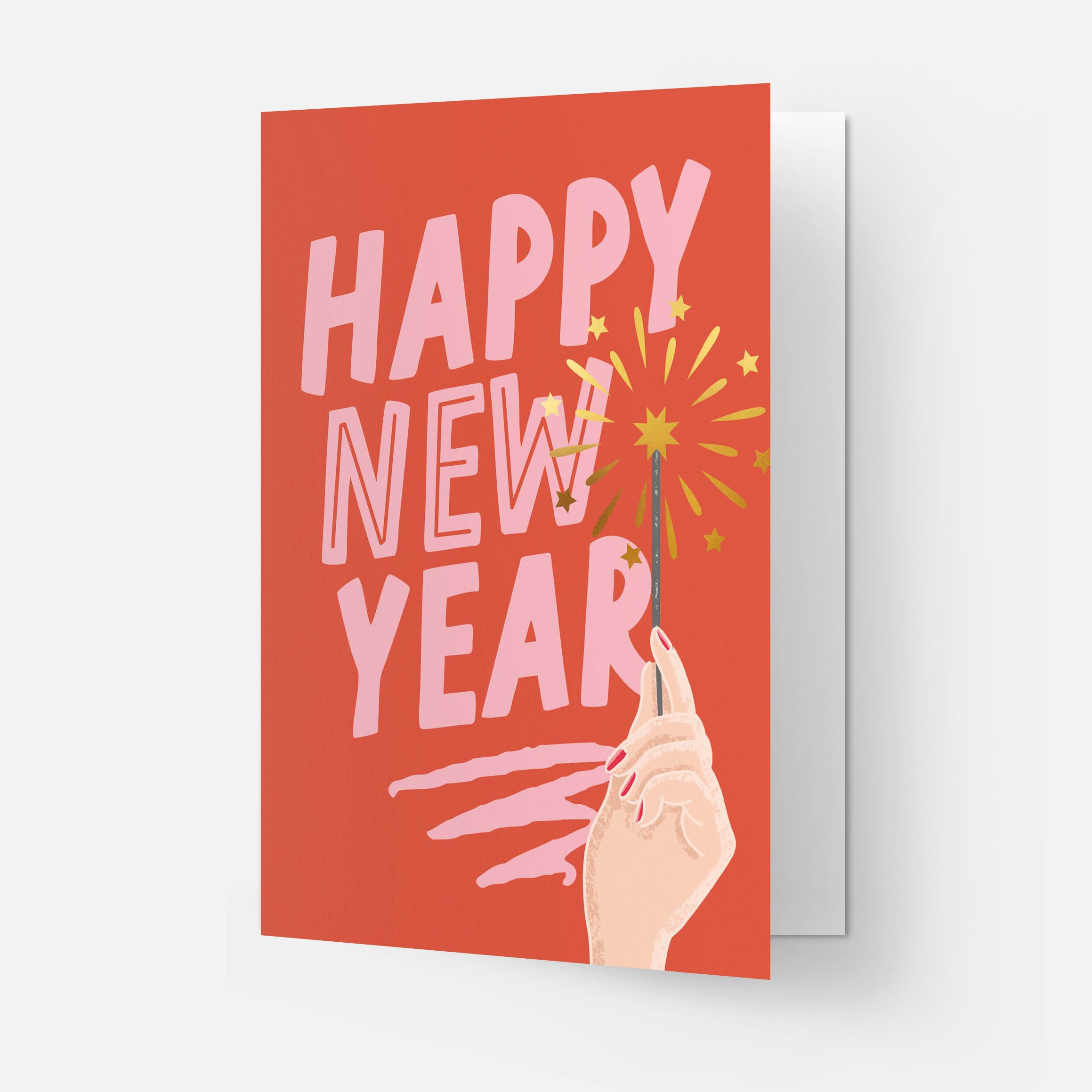 Kaart Blanche – Engroshandel Nytårskort – Nytårskort med gyldent folie - Sparkling new year1