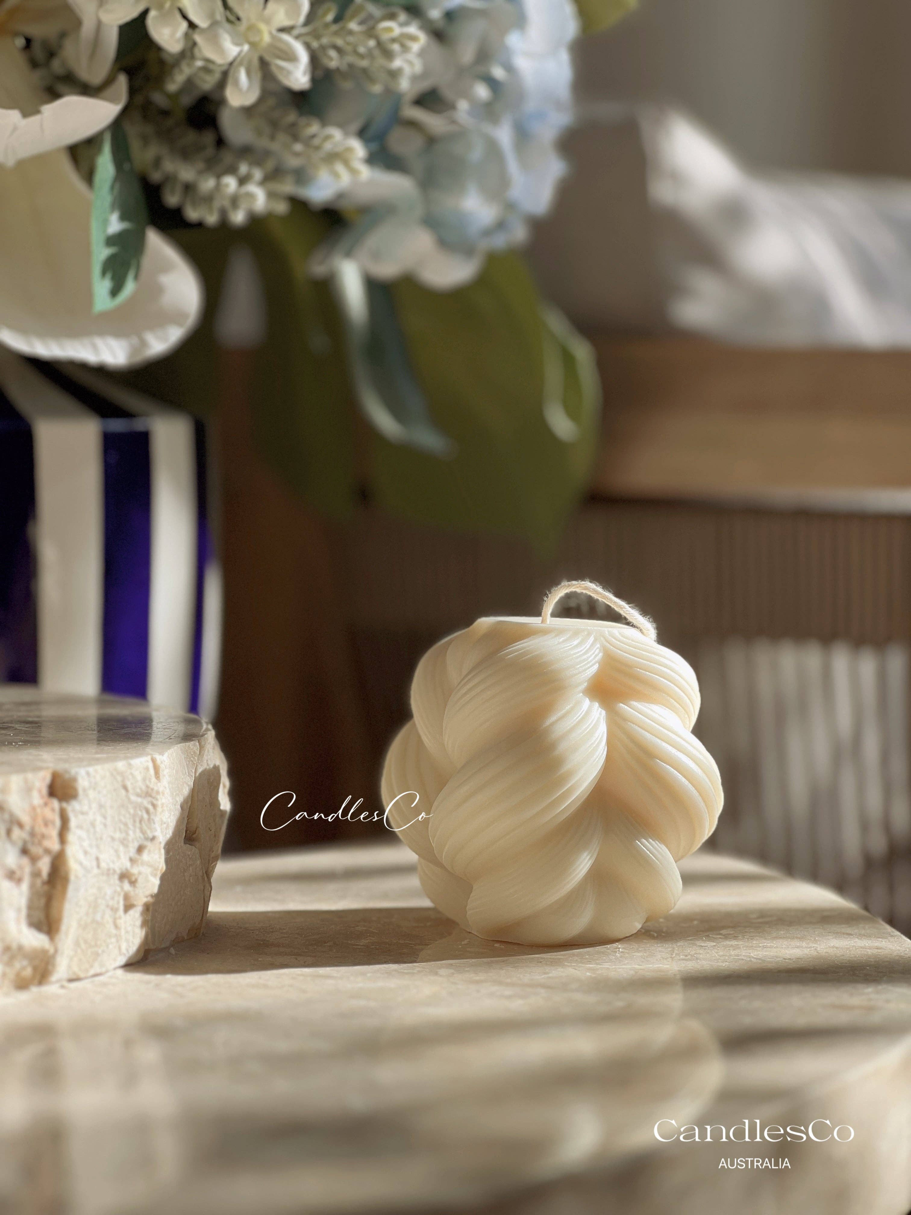 CandlesCo Australia – Velas de decoração por atacado – Vela de corda torcida | Vela Decorativa Artesanal de Cera de Soja