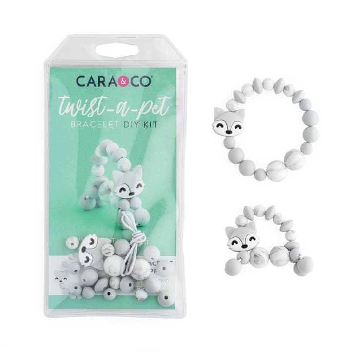 Wiley the Wolf Twist-a-Pet Bracelets for wholesale by Cara & Co Silicone Craft Supply