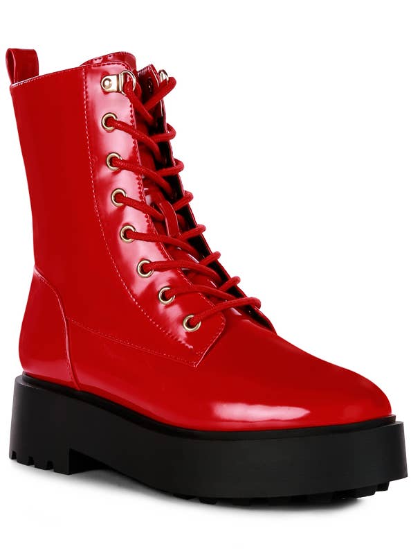 Molsh Faux Leather Ankle Biker Boots for wholesale by Rag Company