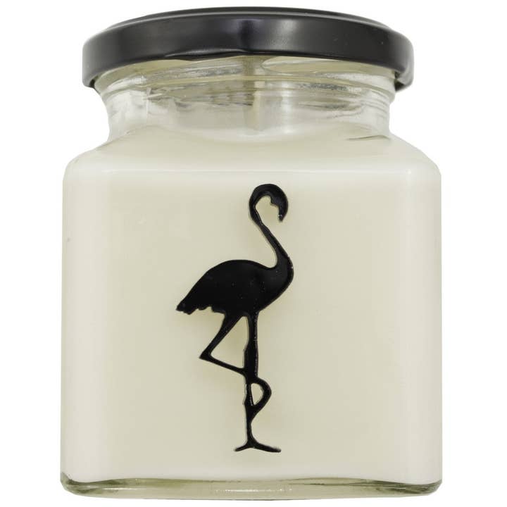 Black Tea & Almond Classic Flamingo Candle for wholesale by Flamingo Candles
