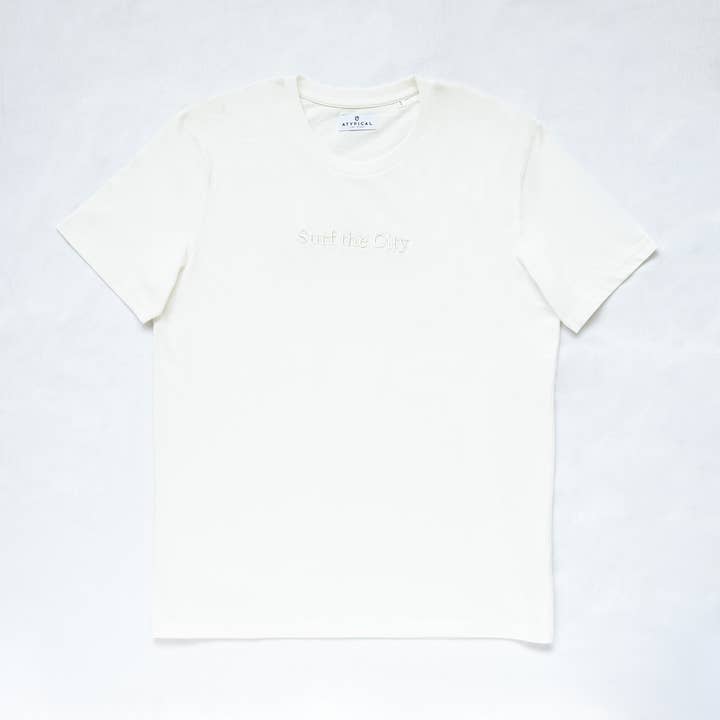 Camiseta Surf the City - Branco sujo por atacado de Atypical