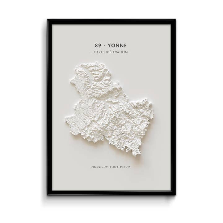 Finke - Wholesale Map - Yonne Elevation Map