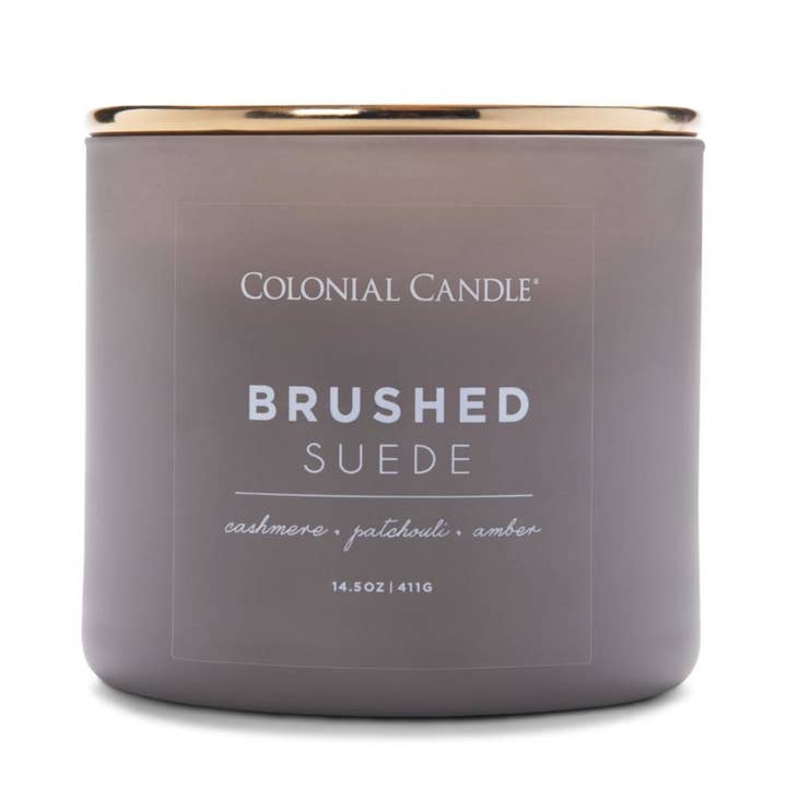 Duftkerze Brushed Suede 411G für den Großhandel von Colonial Candle DE