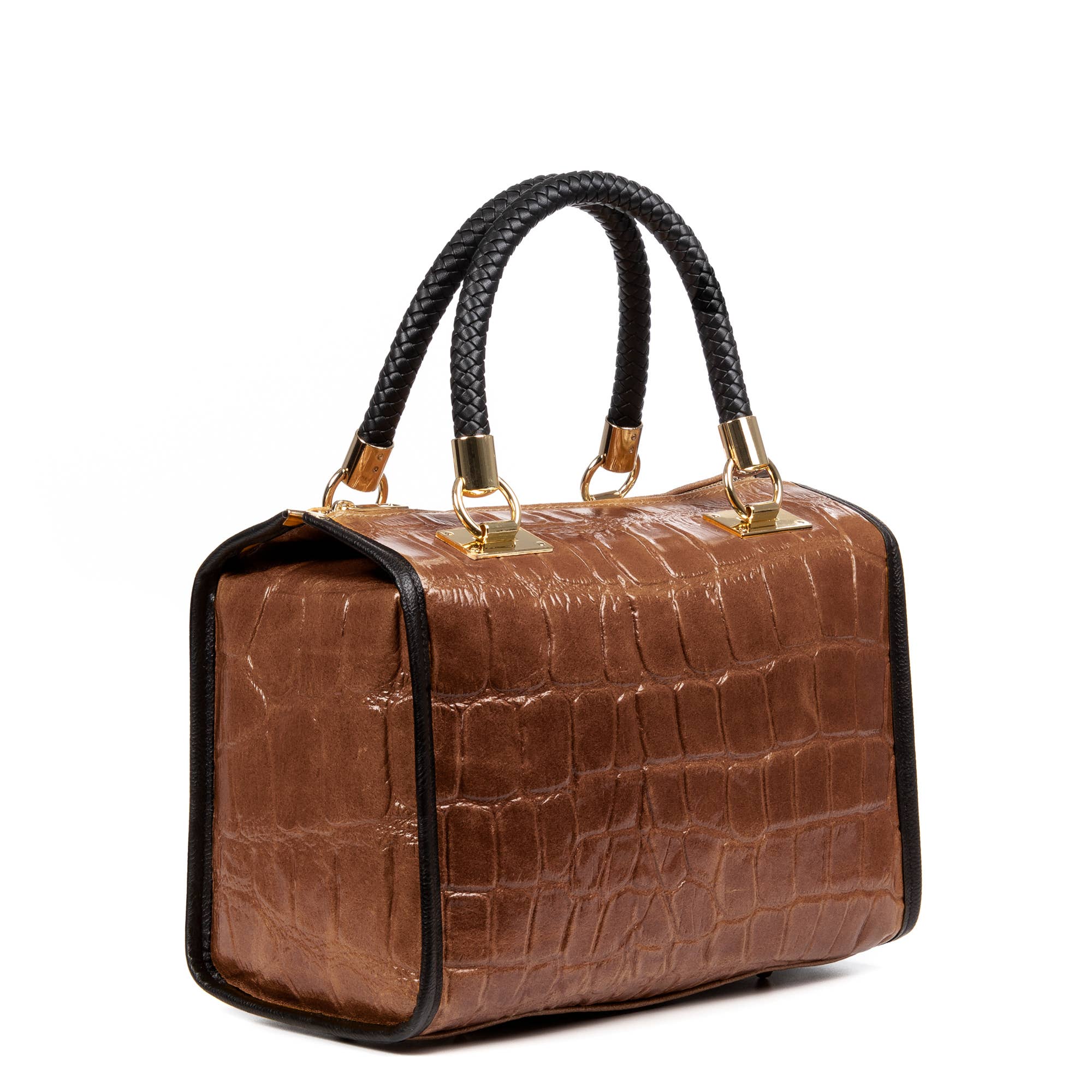 Couro Catena Saco tote. Pele autêntica Camurça Crocodilo Grande. para venda a revendedores na Faire1