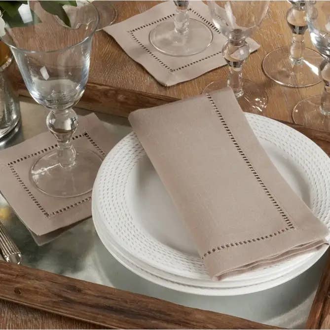 Fennco Styles - Wholesale Dinner & Cloth Napkin - Hemstitch Border 20-Inch Dinner Napkin3