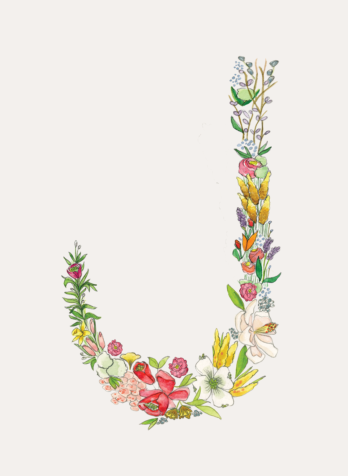 Hattie Darling - Wholesale Stationery/Notecard Set - Floral Monogram Stationery Set - 8 Folded Cards9