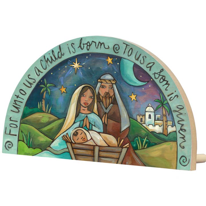 Sticks - Wholesale Christmas Decoration - "The Holy Family" Nativity Wood Sculpture