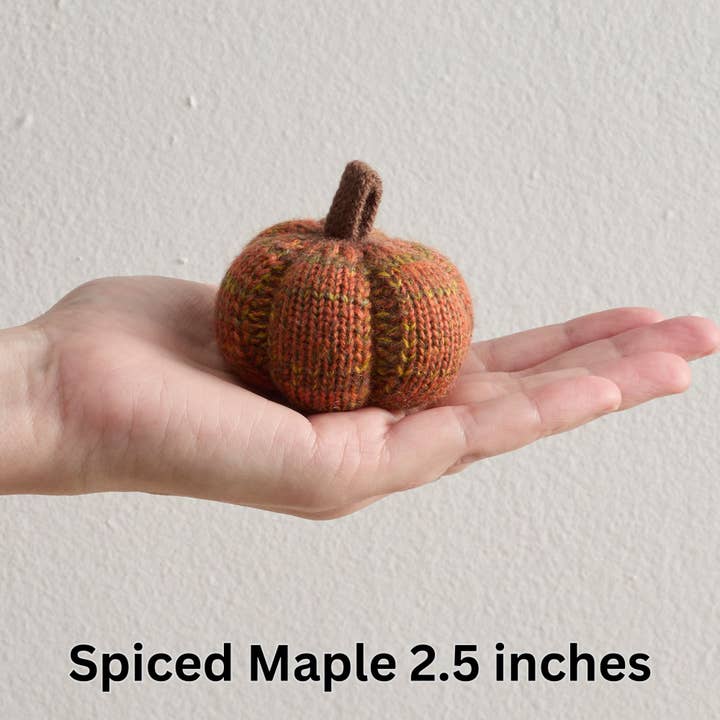 Your Heart's Content - Wholesale Decorative Tabletop Object - Cozy Pumpkins, Variegated Knit Yarn Colors, Handcrafted Gift31