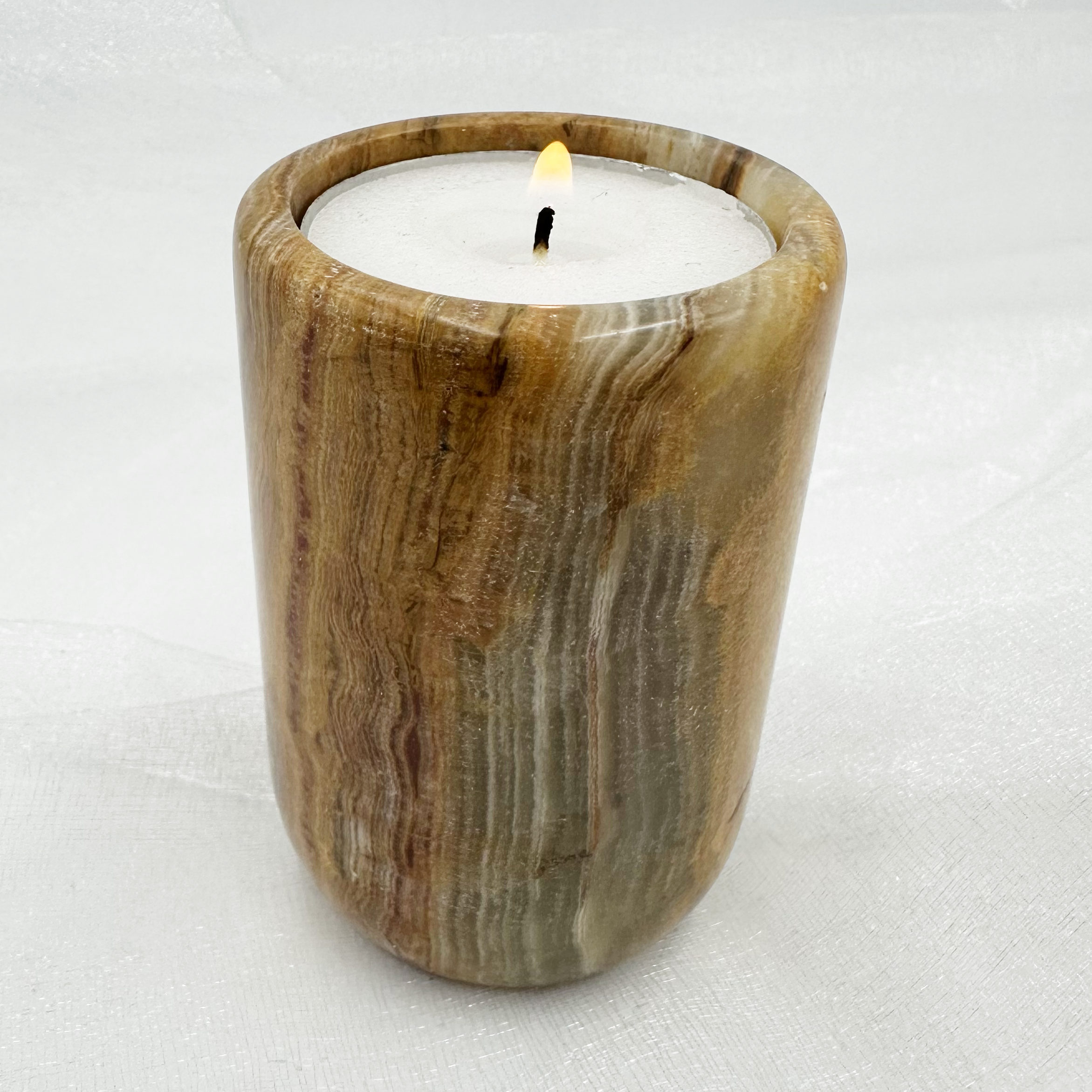 Page Imports - Wholesale Tea Light Candles - 3" Pillar Tea Light in Marble and Onyx5