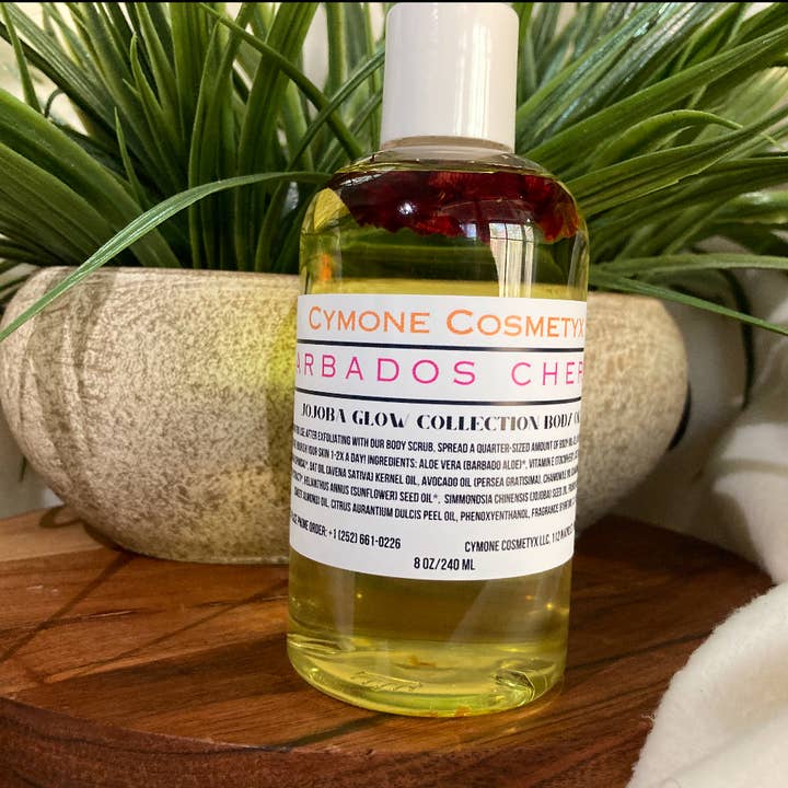 Barbados Cherry Body Oil 8oz for wholesale by Cymone Cosmetyx