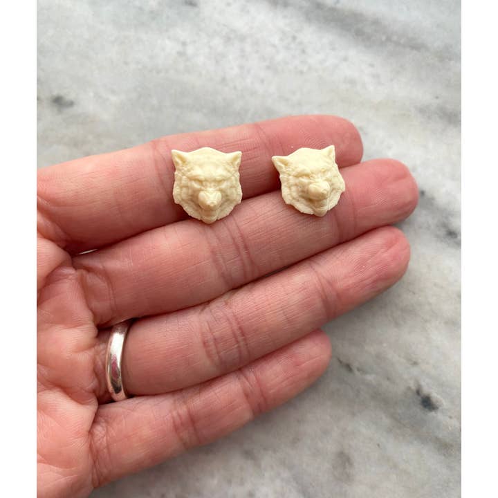 3D Wolf, Stud Earring, Silicone Mould, Jewellery Mould for wholesale by EllaRaeMouldsVinyls