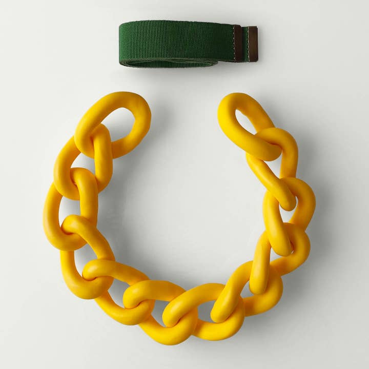 Chunky Chain Choker in Yellow for wholesale by Pinah